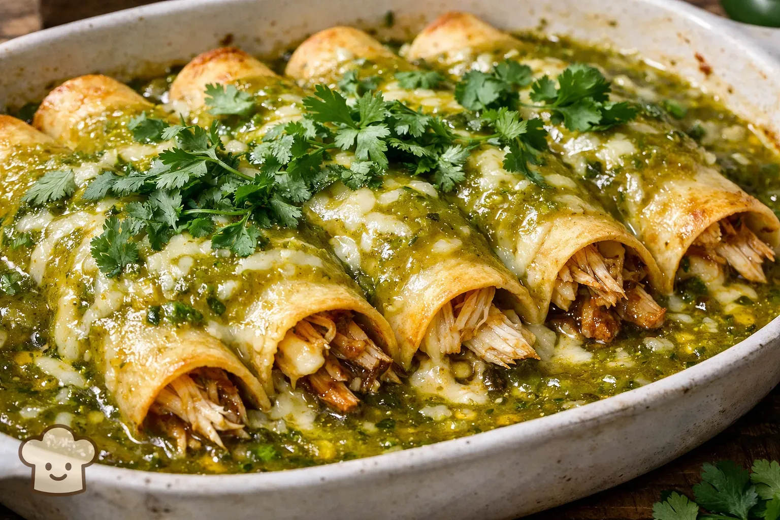 Chicken Enchiladas with Green Sauce