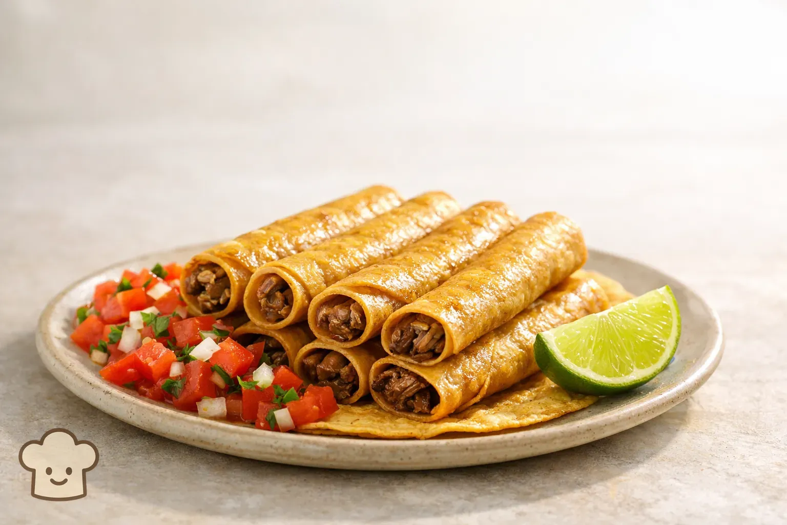 Beef Taquitos with Crispy Corn Tortillas